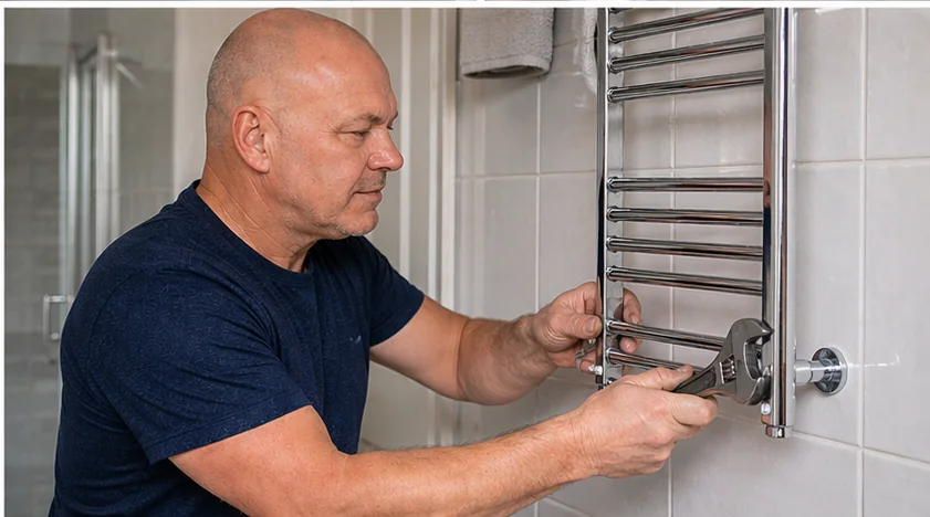 Towel rail plumbing repair